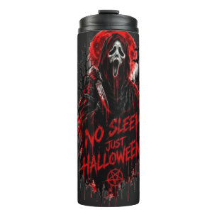 No Sleep Just Halloween Scream Gothic Horror Desig Thermal Tumbler