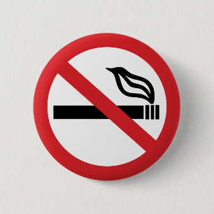 No Smoking 6 Cm Round Badge