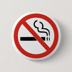 No Smoking 6 Cm Round Badge