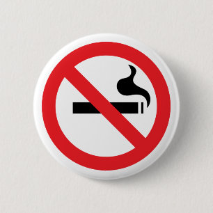 No Smoking 6 Cm Round Badge