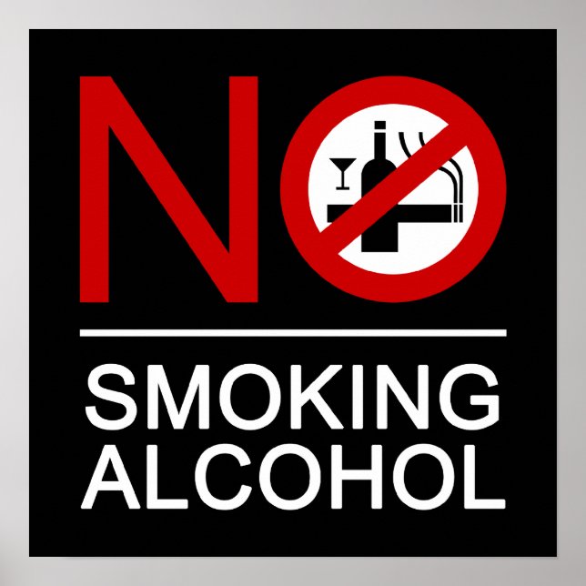 NO Smoking Alcohol ⚠ Thai Sign ⚠ (Front)