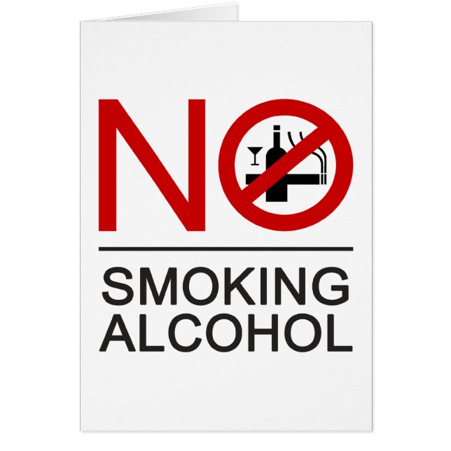 NO Smoking Alcohol ⚠ Thai Sign ⚠ (Front)