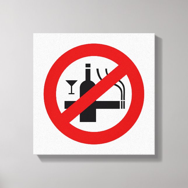 NO Smoking Alcohol ⚠ Thai Sign ⚠ (Front)