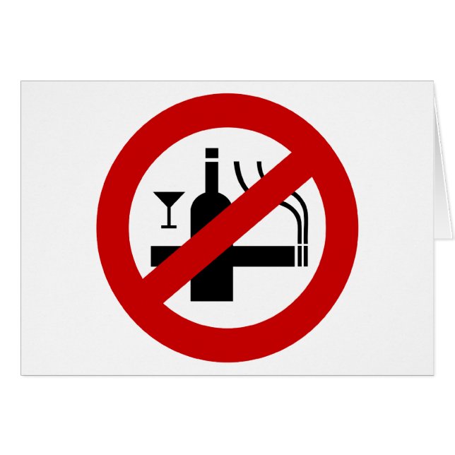 NO Smoking Alcohol ⚠ Thai Sign ⚠ (Front Horizontal)