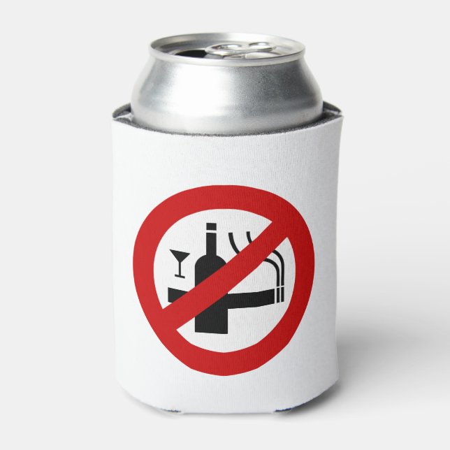 NO Smoking Alcohol ⚠ Thai Sign ⚠ Can Cooler (Can Front)