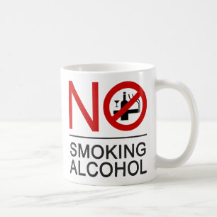 NO Smoking Alcohol ⚠ Thai Sign ⚠ Coffee Mug