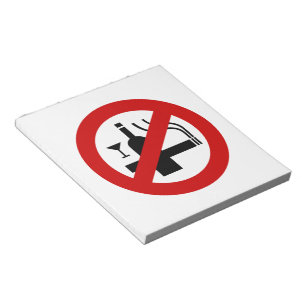 NO Smoking Alcohol ⚠ Thai Sign ⚠ Notepad