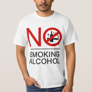 NO Smoking Alcohol ⚠ Thai Sign ⚠ T-Shirt