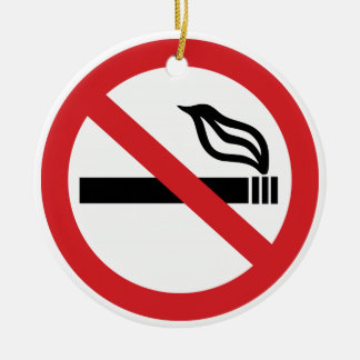 No Smoking Anti Smoking Cigarette Tobacco Ceramic Tree Decoration