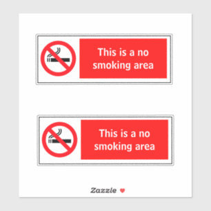 No Smoking Area Sticker