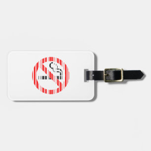 NO SMOKING BAR CODE Sign Barcode Pattern Design Luggage Tag