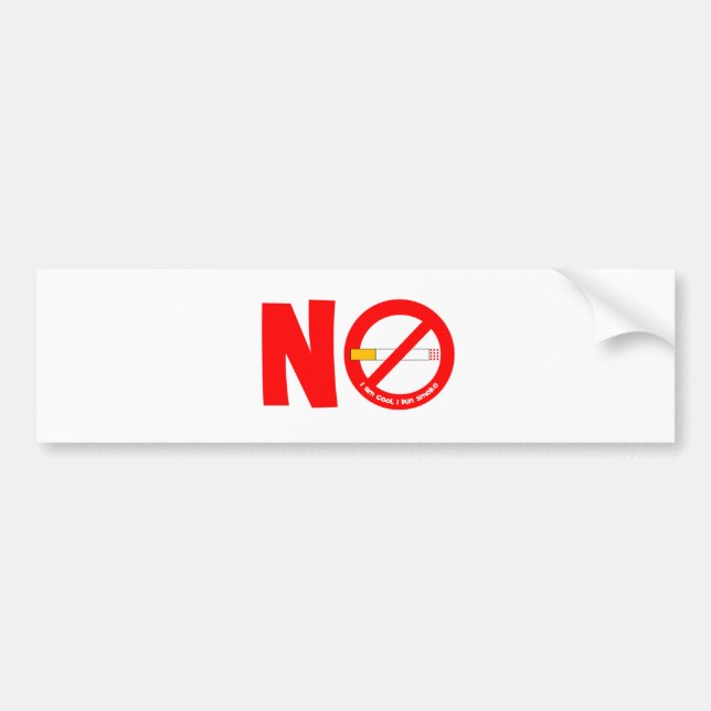 No Smoking Bumper Sticker (Front)
