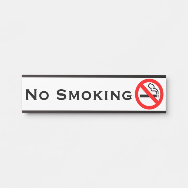 No Smoking Business Office Door Signs Sign (Front)