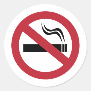 No Smoking Classic Round Sticker