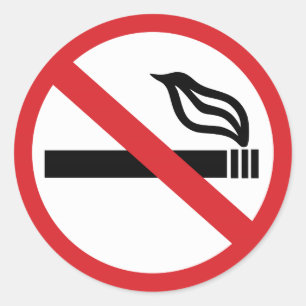 No Smoking Classic Round Sticker