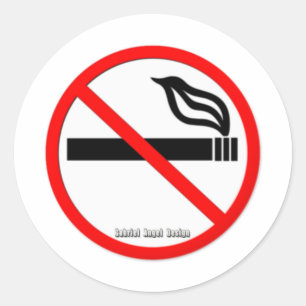 No Smoking Classic Round Sticker