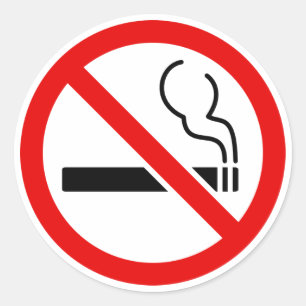 No Smoking Classic Round Sticker