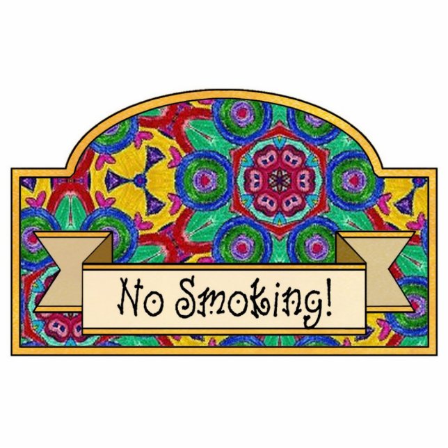 No Smoking - Decorative Sign Photo Sculpture Decoration (Front)