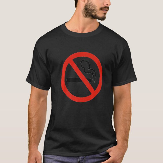 NO Smoking Emblem Sign Warning Premium T-Shirt (Front)