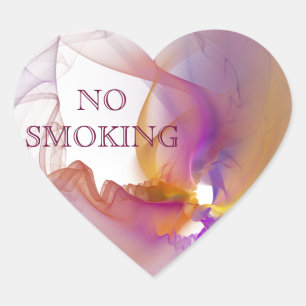 No smoking heart sticker
