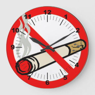 No Smoking Large Clock