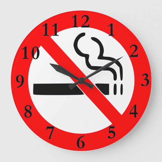 No Smoking Large Clock (Front)