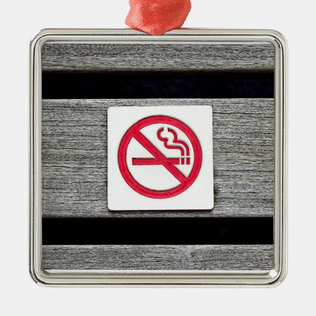 No Smoking Metal Tree Decoration (Front)