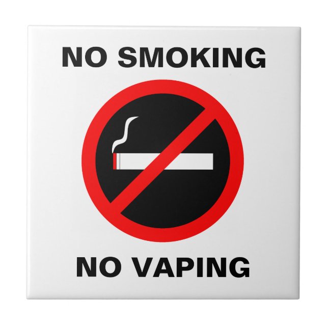 NO SMOKING NO VAPING SIGN TILE (Front)