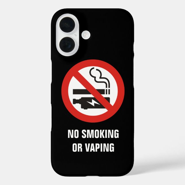 No Smoking or Vaping Case-Mate iPhone Case (Back)