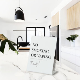 No Smoking or Vaping Office, Airbnb, Restaurant  Pedestal Sign