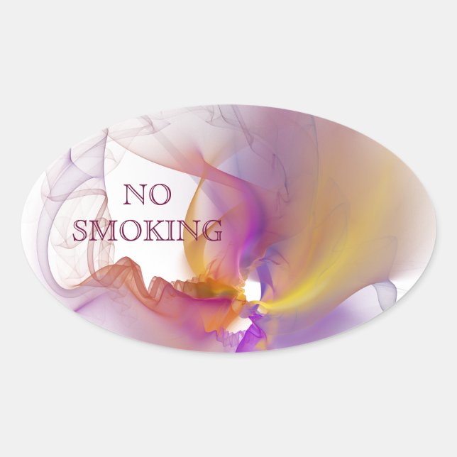 No smoking oval sticker (Front)