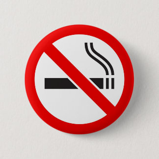 NO SMOKING PIN BACK BADGE