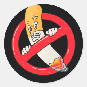 No Smoking Sign Classic Round Sticker
