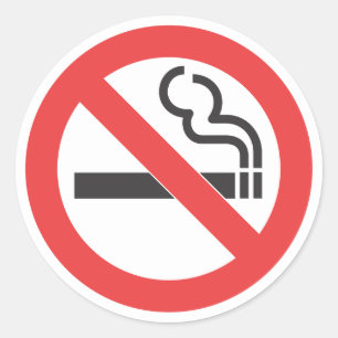 No Smoking Sign Classic Round Sticker