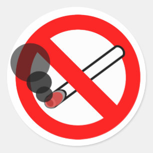 No Smoking Sign Classic Round Sticker