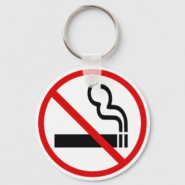 No Smoking Sign Key Ring (Front)
