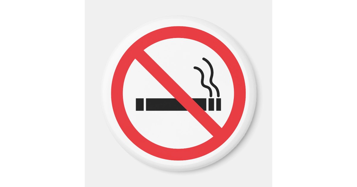 No Smoking Sign Magnet | Zazzle