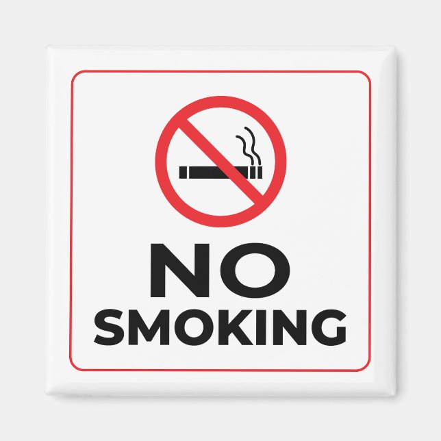 No Smoking Sign Magnet (Front)