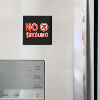 No Smoking Sign - Minimalist Bold Graphic Magnet