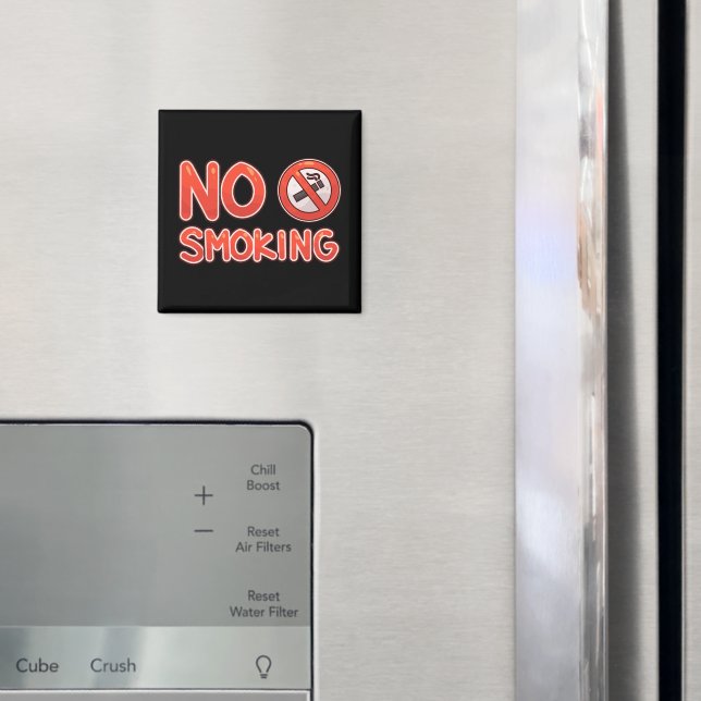 No Smoking Sign - Minimalist Bold Graphic Magnet (In Situ (Fridge))