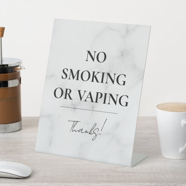 No Smoking Sign Pedestal Sign (In SItu)