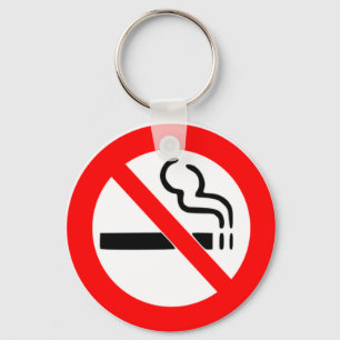 NO SMOKING SIGN - SMOKING PROHIBITED KEY RING