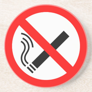 NO Smoking Sign - UK Signage Coaster