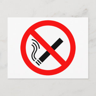 NO Smoking Sign - UK Signage Postcard