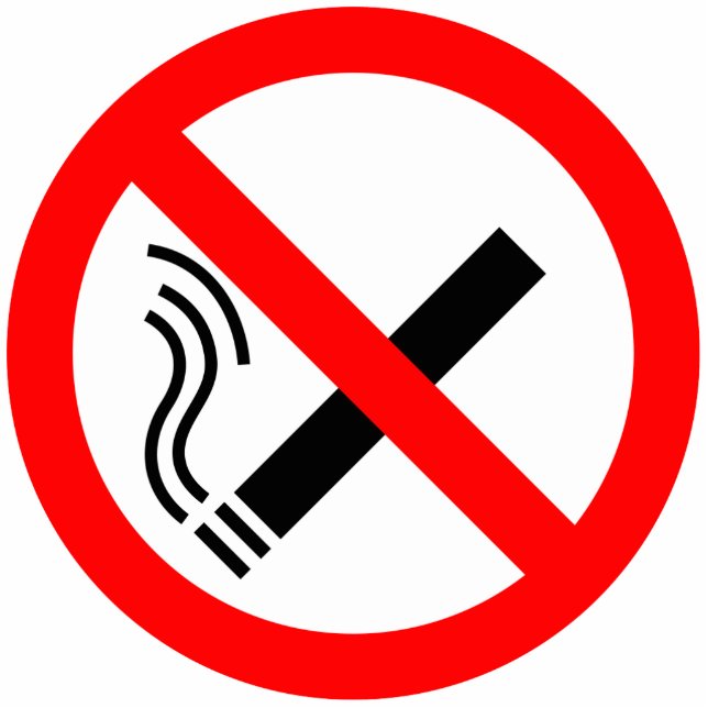 NO Smoking Sign - UK Signage Standing Photo Sculpture (Front)