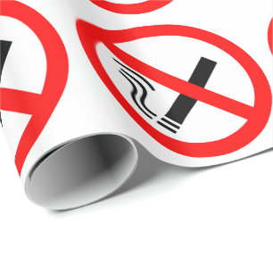 NO Smoking Sign - UK Signage Wrapping Paper