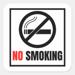 No Smoking  Square Sticker