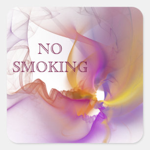 No smoking square sticker