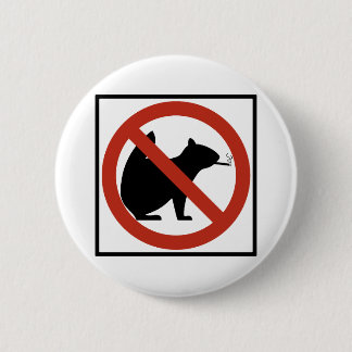 No Smoking Squirrels Allowed Highway Sign 6 Cm Round Badge