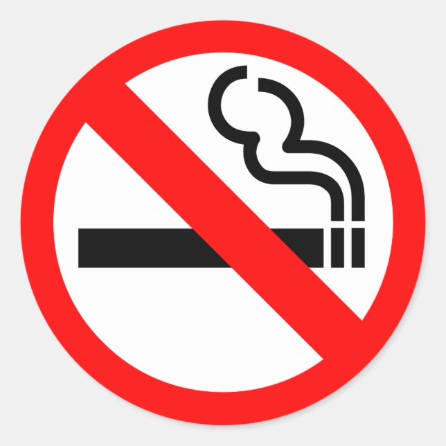 No Smoking Sticker (Front)